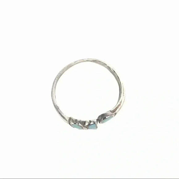 925 TOE RING XS STERLING SILVER BUTTERFLY STONE OPEN PERFECT FIT ACCESSORY - Picture 7 of 8